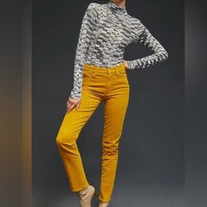 GORGEOUS MOTHER The Mid Rise Dazzler Ankle Corduroy pants NWT Size 27